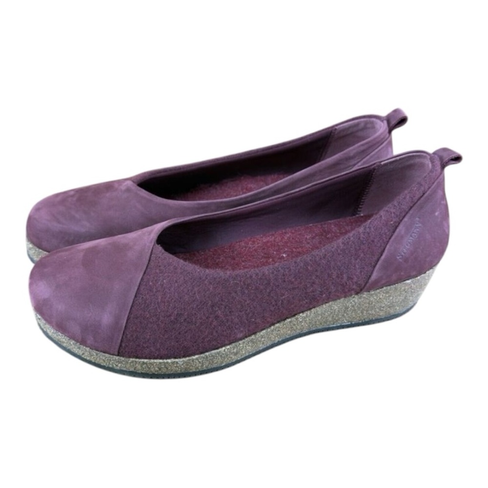 Stegmann women's Size 10.5 sofie wedge slip-on shoes in Violet